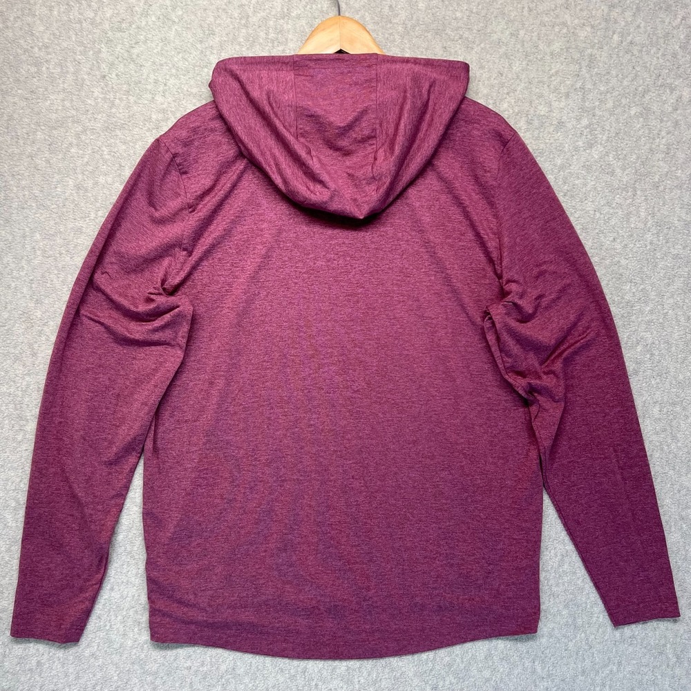 Holderness & Bourne Mens Hideaway Hoodie Pullover Maroon Heather Performance L - Picture 6 of 10